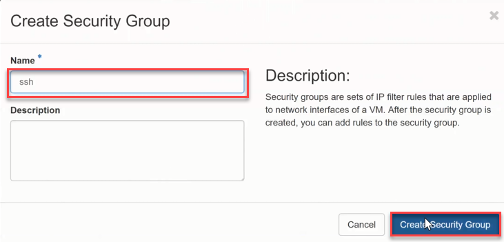 Setup Security Group Openstack 0 0 Documentation